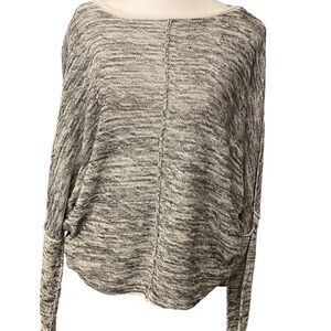 Wooden Ships Knit Pullover Sweater Long Sleeve Crew Neck Heather Gray Size M L